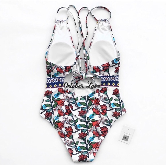🌟HP🌟LAST ☝️ Floral 🌸 Boho One Piece Monokini - Picture 5 of 6